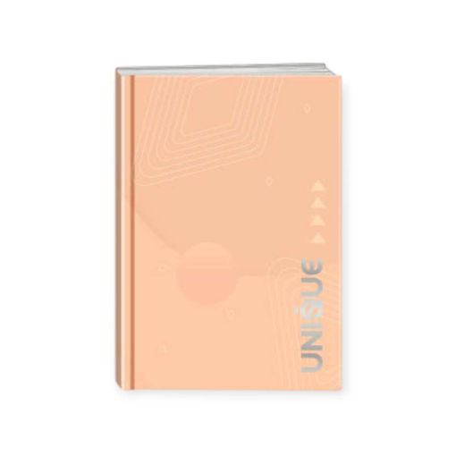 Picture of A6 UNIQUE LINED GLUED HARD COVER NOTEBOOK 100PGS CORAL